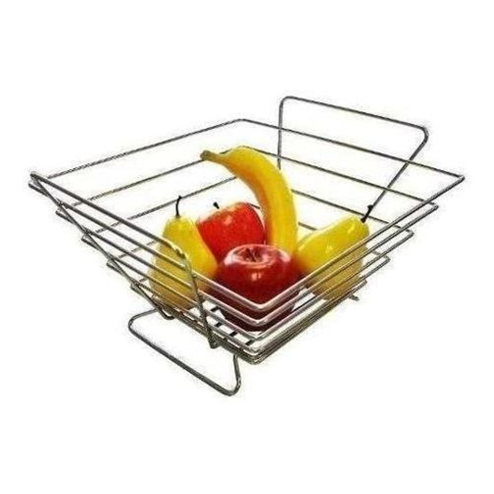 Fruteira Quadrada De Mesa Bancada Cromada Jomer Cód. 7401