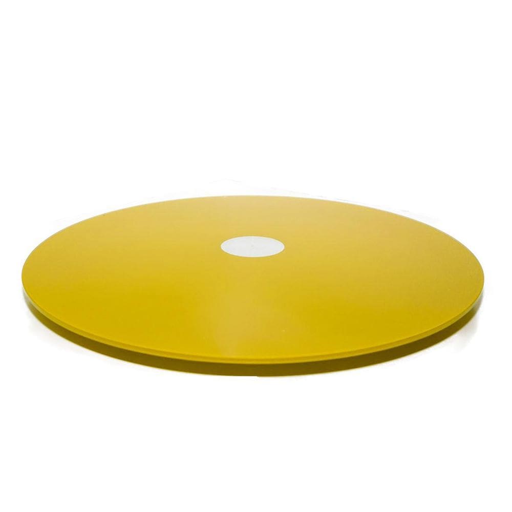 Prato Giratório 75Cm De Vidro Temperado 8Mm Cor Amarelo