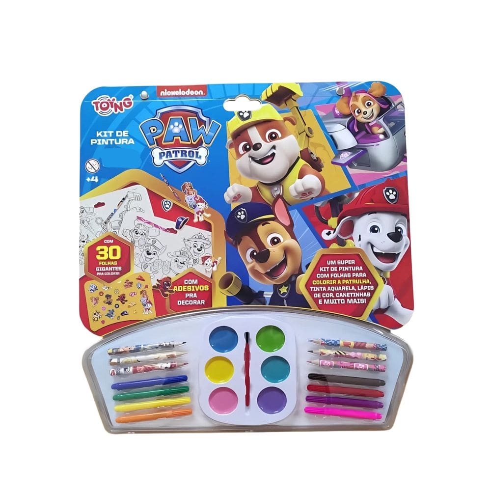 Super Kit Giga Set Patrulha Canina Para Pintar e Colorir