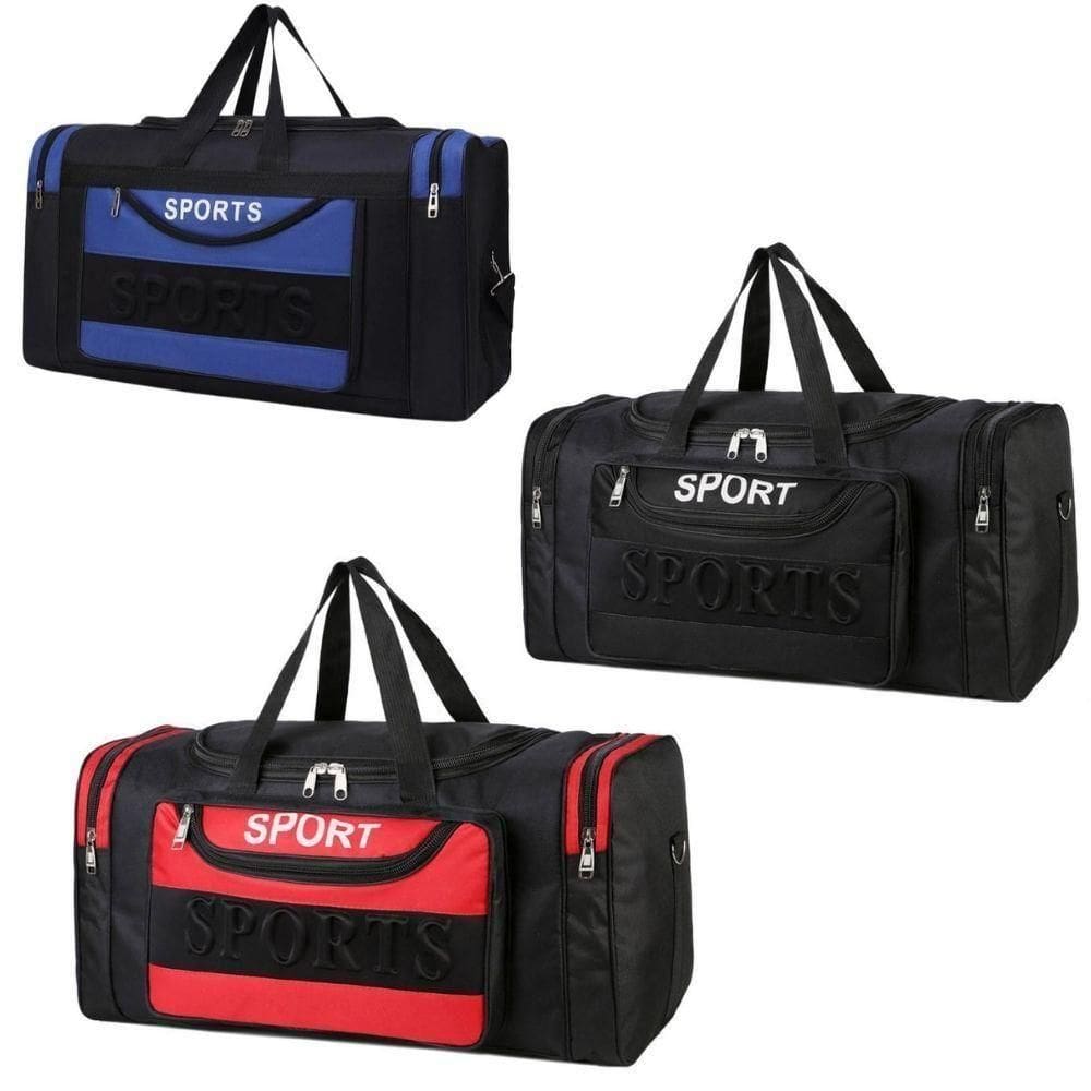 Mochila Mala Treino Bolsa Esportiva Sacola Viagem Academia Multiuso Bordo Mao Bolsos Masculina Feminina Esportes Cor:ver