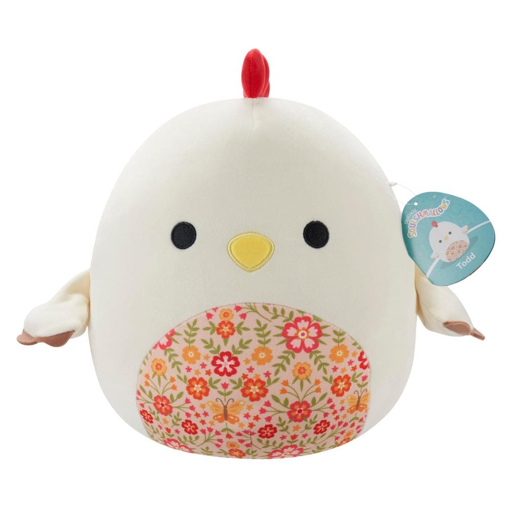 Brinquedo de pelúcia Squishmallows autêntico Todd The Beige Rooster 30cm