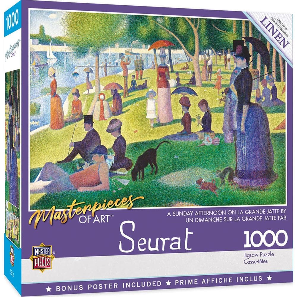 Obras-primas do quebra-cabeça A Sunday On La Grande Jatte 1000 unidades