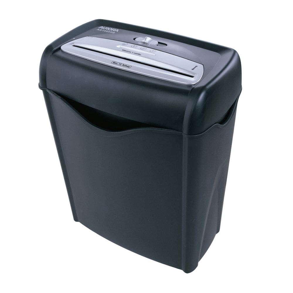 Fragmentadora de Papel Aurora 10 Folhas com Cesto AS1060SB1 110V Preta
