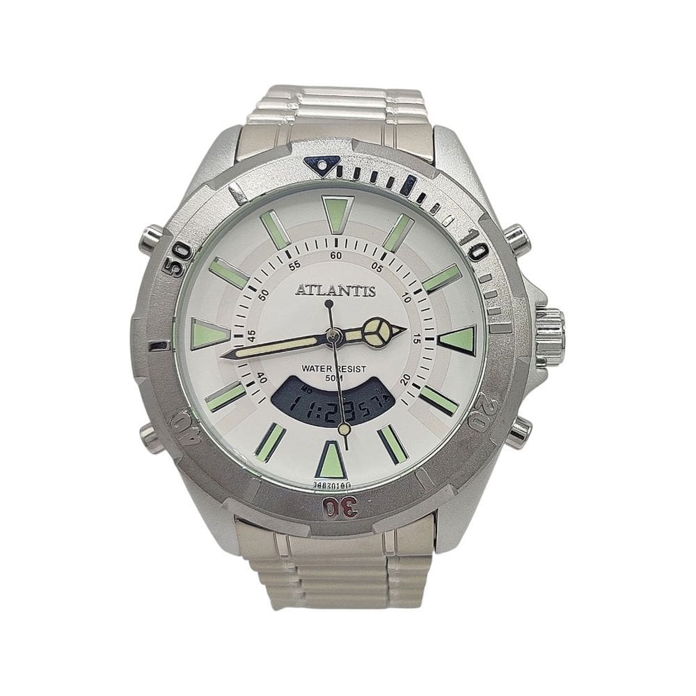 Relógio Atlantis Analógico e Digital Grande Resistente 50m