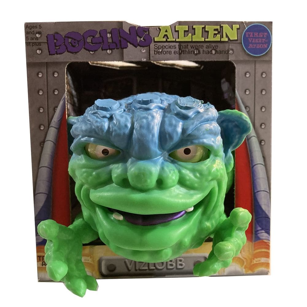 Boneco colecionável BOGLINS Alien Vizlobb de 20 cm com pele elástica