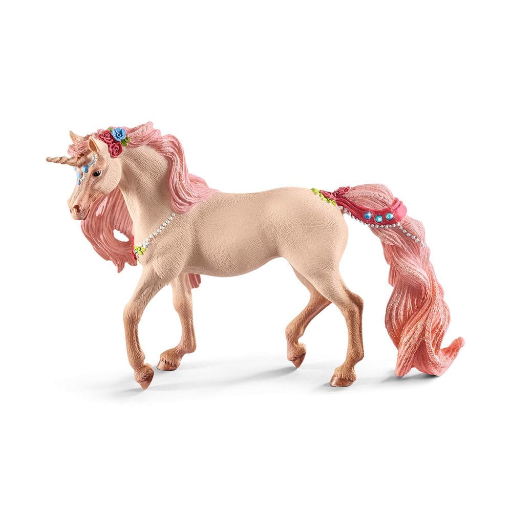 Estatueta de unicórnio decorada Schleich bayala com glitter
