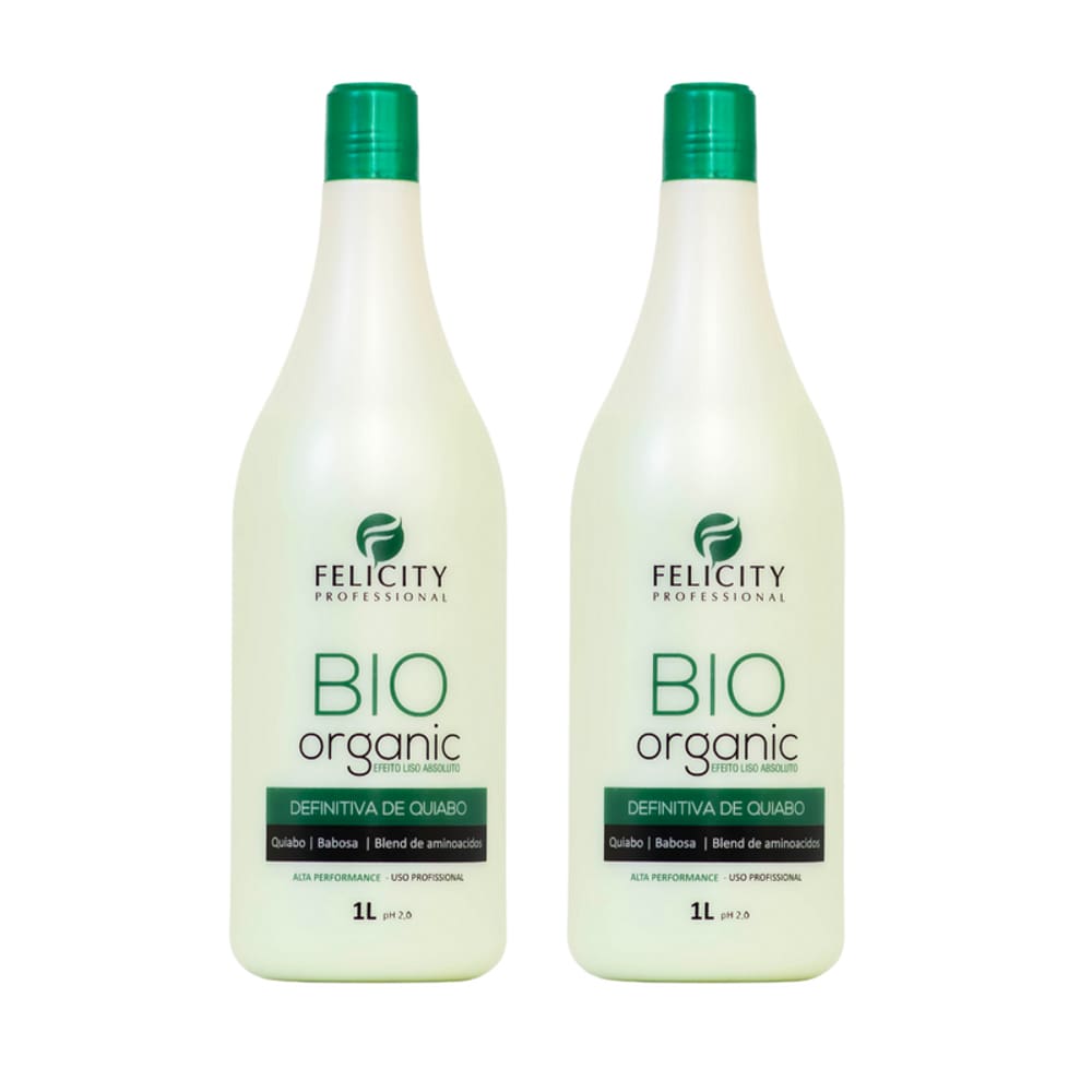 Kit C/2 Ativos Definitiva de quiabo Bio Organic Felicity 2x1