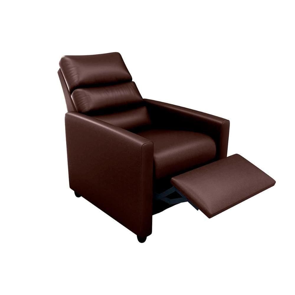 Poltrona Do Papai Confortável Reclinável Turin Matrix Sintetico Marrom