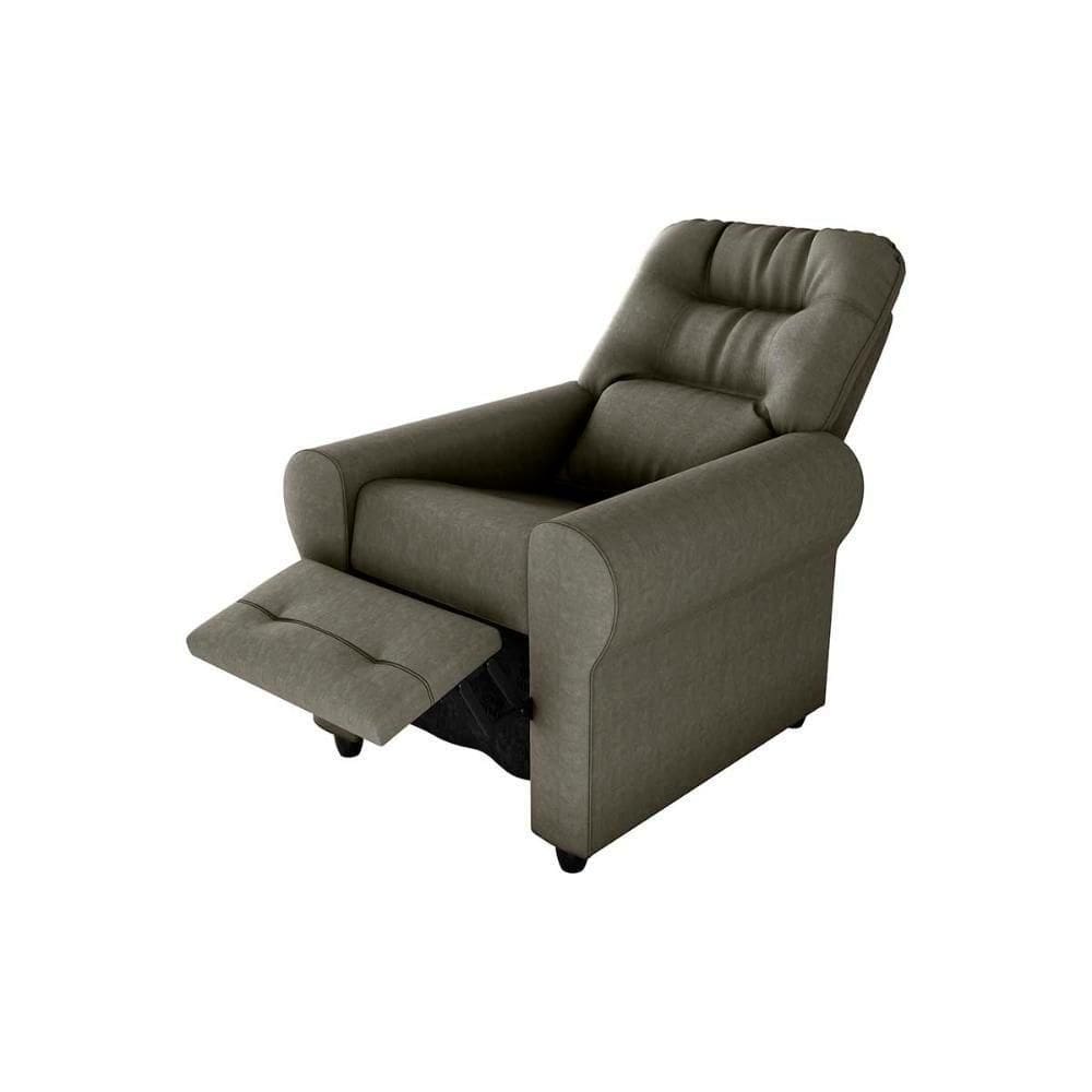 Poltrona Do Papai Reclinável Clio Matrix Suede Capuccino