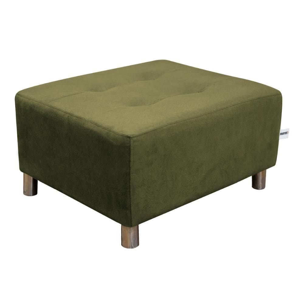 Puff Decorativo Quadrado Para Descanço Nero Matrix Suede Capuccino