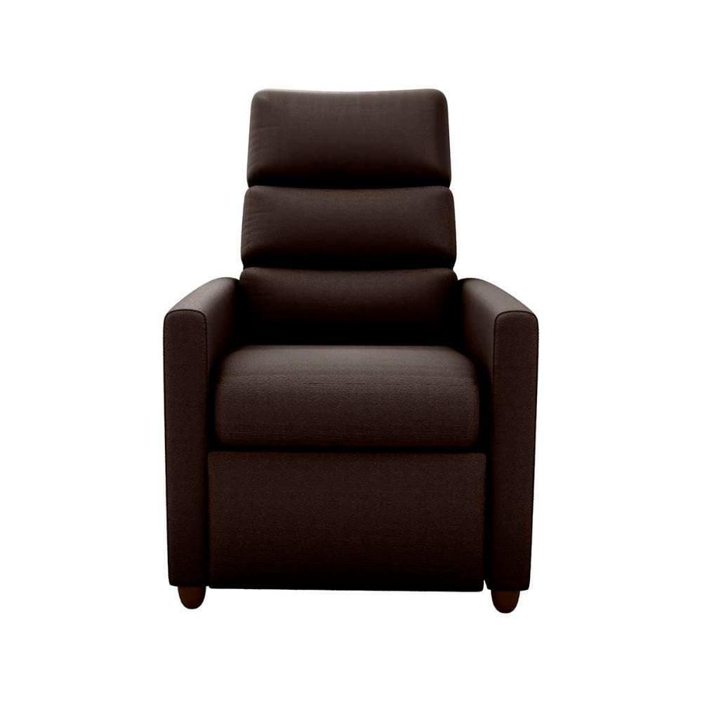 Poltrona Do Papai Confortável Reclinável Turin Matrix Suede Marrom
