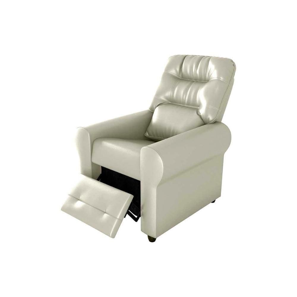 Poltrona Do Papai Reclinável Clio Matrix Sintetico Bege