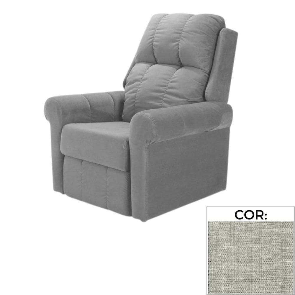 Poltrona Reclinável MH-1216 Herval Estofada com Massageador Cinza B