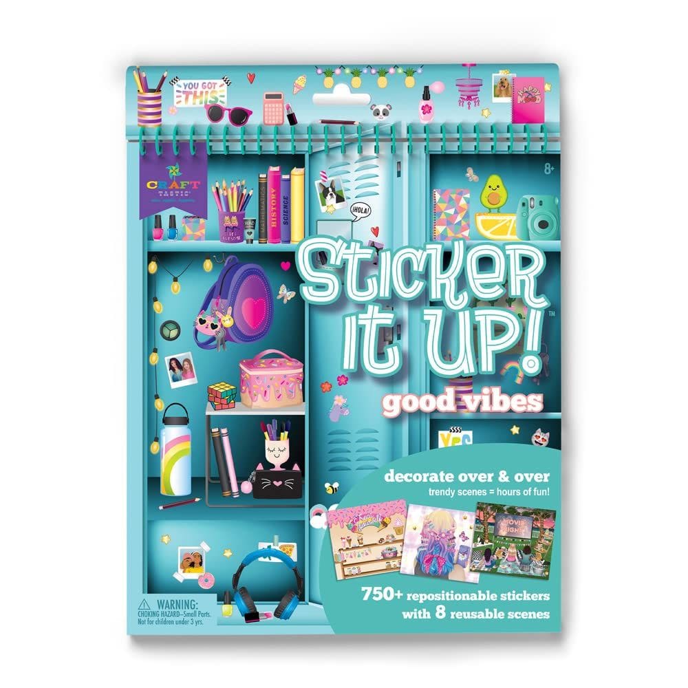 Livro de adesivos Craft-tastic Sticker It Up! para crianças de +3 anos