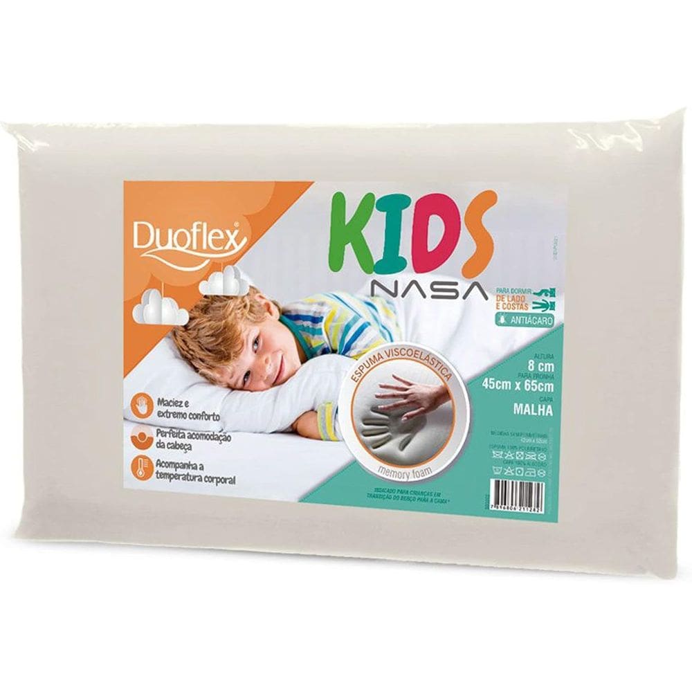 Travesseiro Infantil Kids Nasa Viscoelástico Duoflex