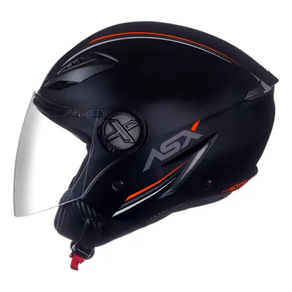Capacete ASX City Air Solid Preto Fosco