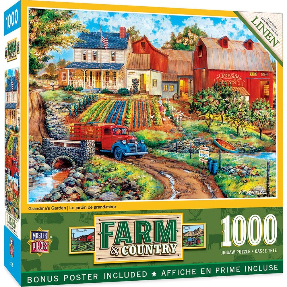 Obras-primas do quebra-cabeça Grandma`s Garden 1000 peças