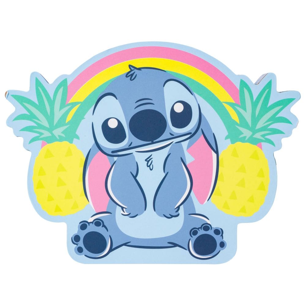 Placa de parede Silver Buffalo Disney Lilo and Stitch MDF Wood