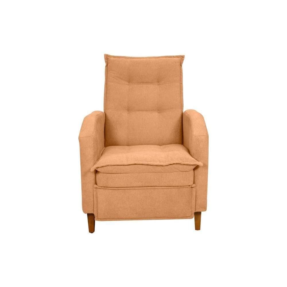 Poltrona Amamentação Luxo Reclinável Com Assento Confortável Yaris Matrix Boucle Mostarda