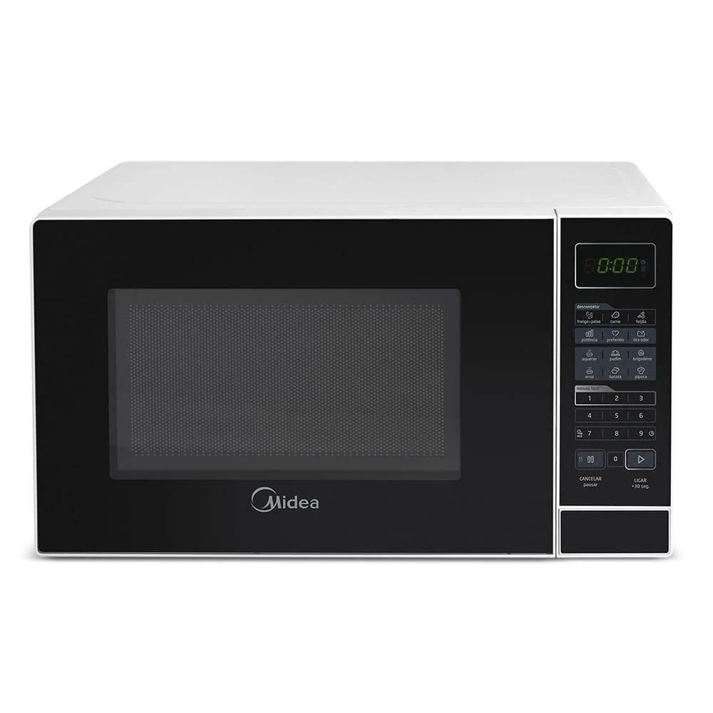 Micro-ondas Midea MRAS22 700W 20L Branco Porta Preta 220V