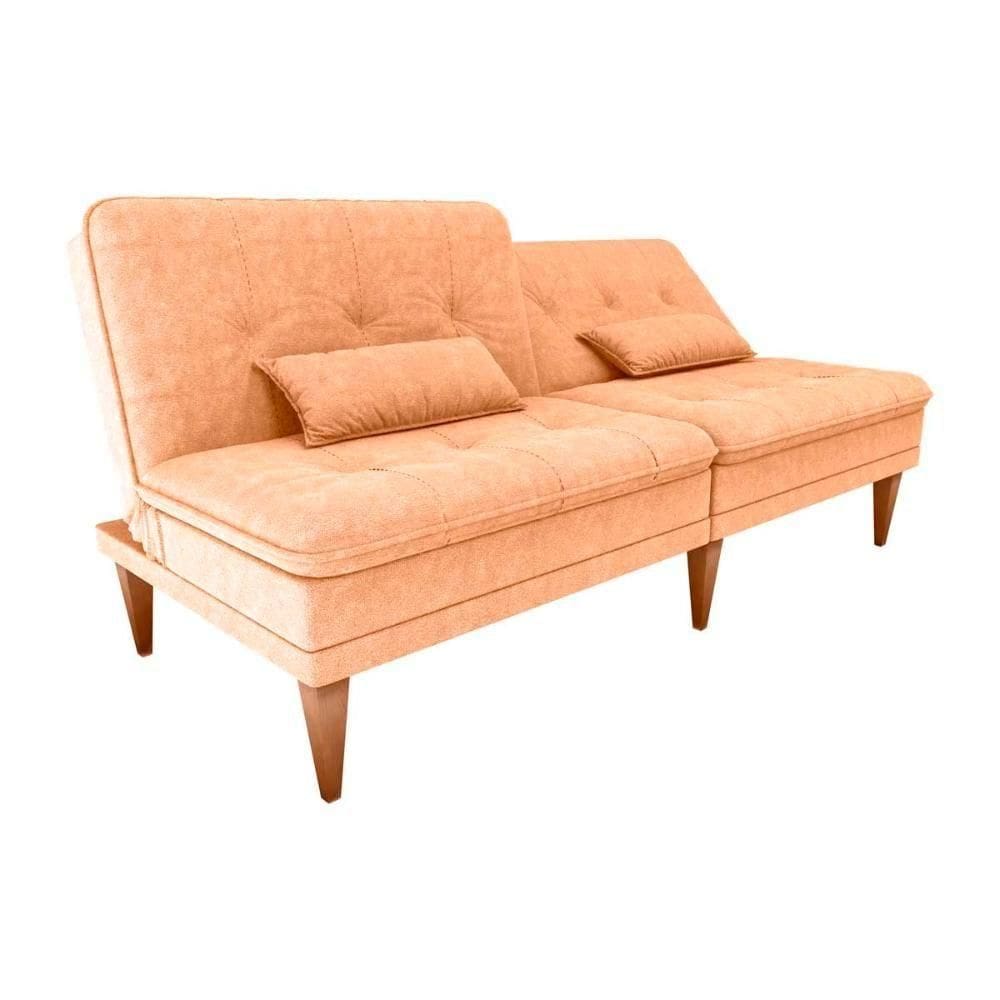 Sofá Cama 3 Lugares Reclinável Casal Premium 1,90 Larg Pietra Matrix Boucle Mostarda