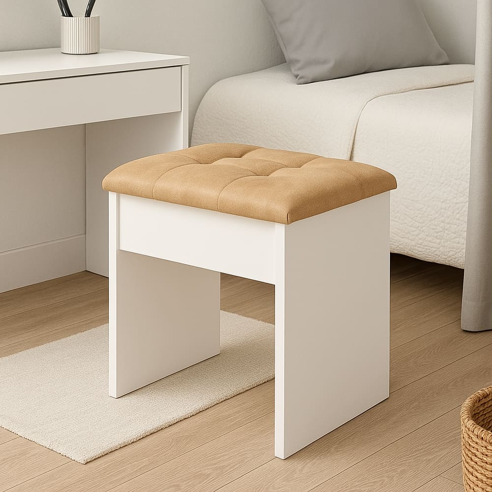 Banqueta Para Penteadeira Estofada Confortável Para Quarto e Closet Banquinho Para Recepção