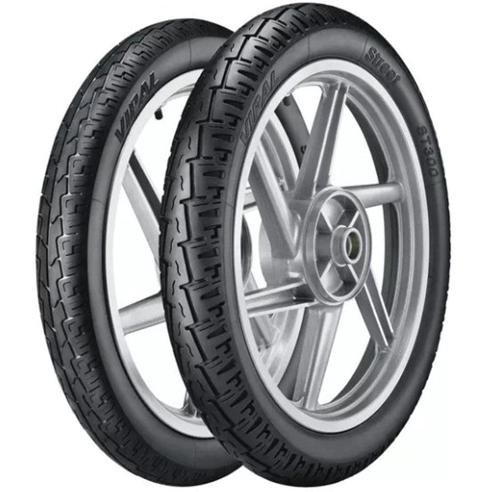 Par Pneu Ybr 125 Cg 125 275-18 + 90/90-18 St300 Vipal