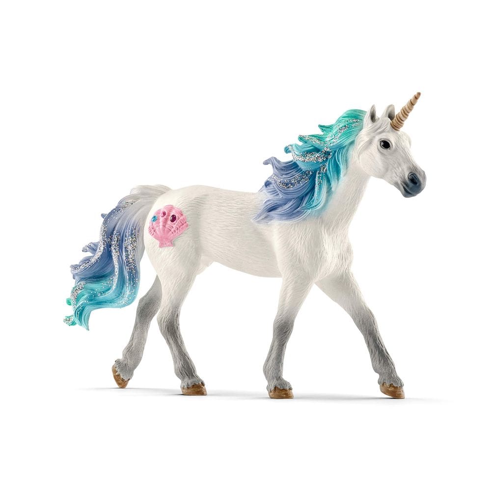 Brinquedo Schleich bayala Sea Unicorn Stallion com joias para crianças de 5 anos ou mais