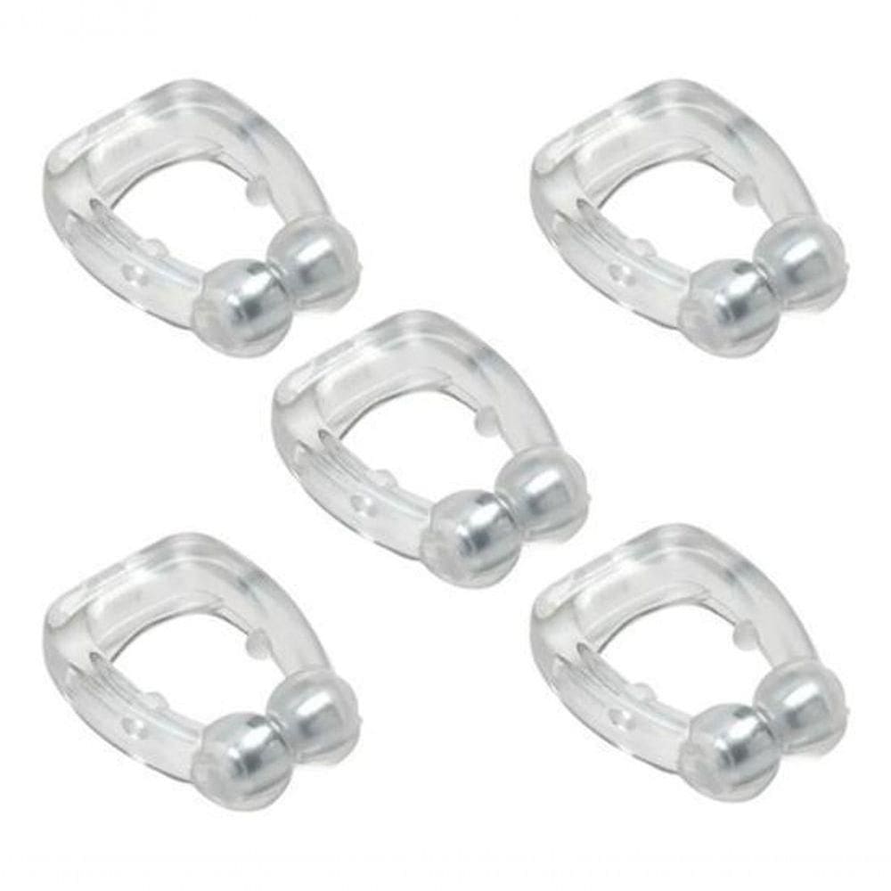 Kit 5 Clipes Magnético Com Imã De Nariz Anti-ronco