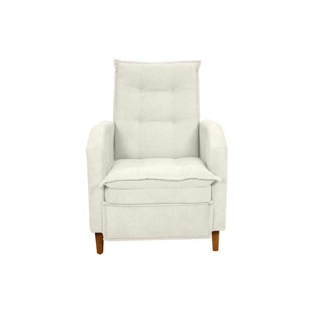Poltrona Amamentação Luxo Reclinável Com Assento Confortável Yaris Matrix Boucle Bege