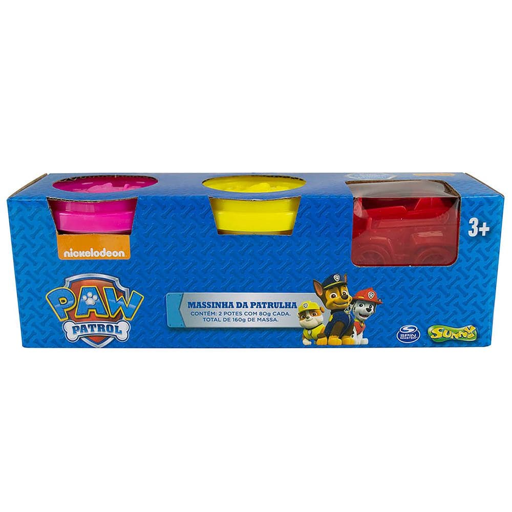 Ki-Massa Patrulha Canina - 2 Potes - Rosa E Amarelo