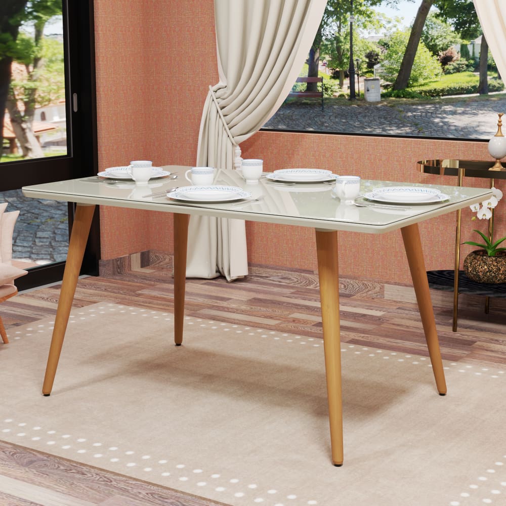 Mesa Retangular 120x80 De Jantar Moderna Para Cozinha Sala Com Pés Palito