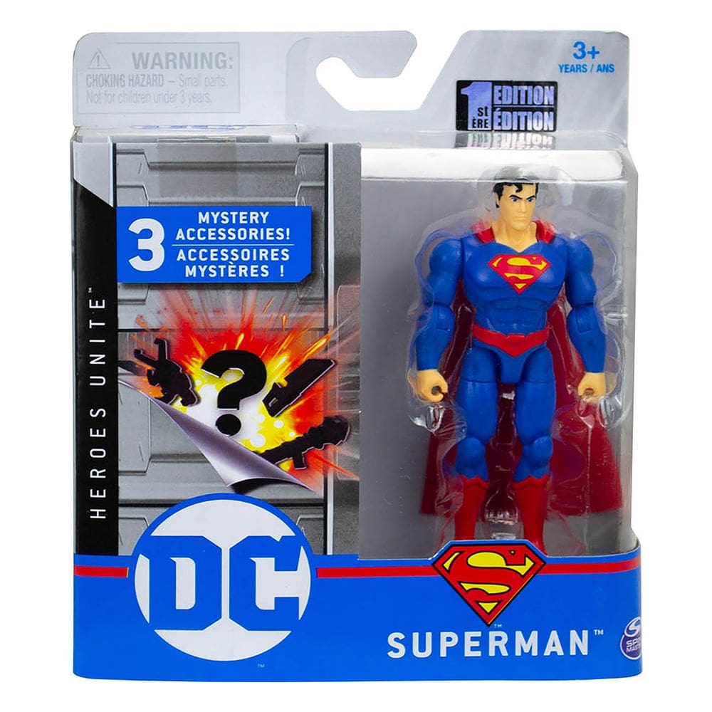 Boneco Superman de 10Cm Com Acessórios - DC Comics