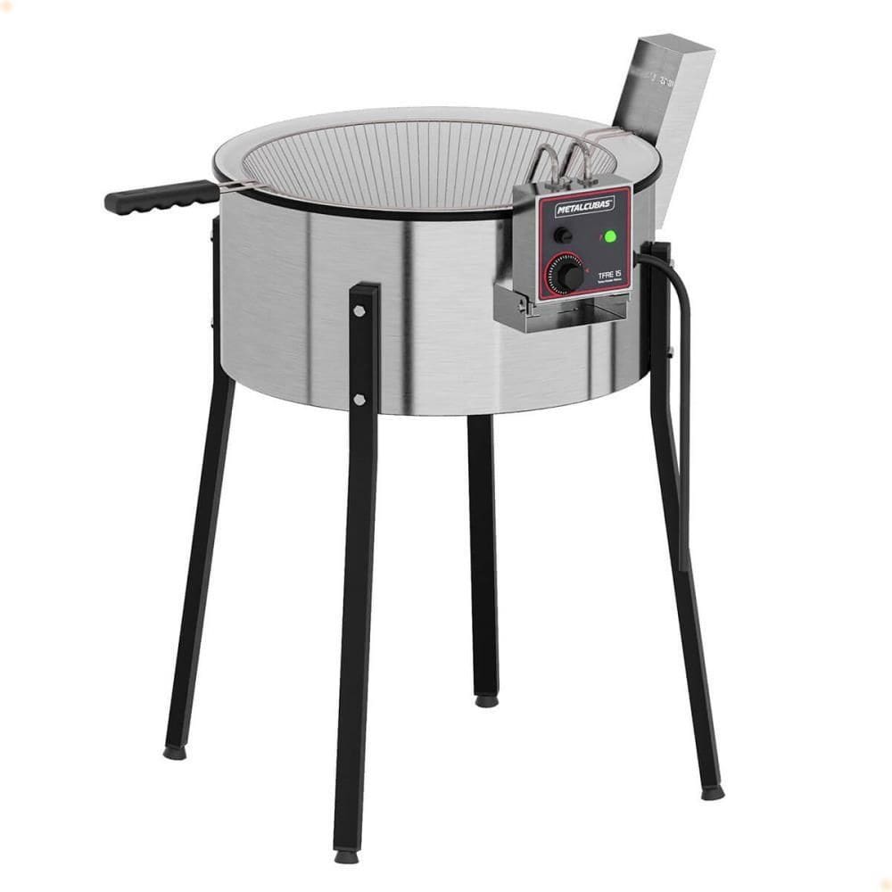 Tacho Fritador Industrial Elétrico TFRE-15 Metalcubas Cuba Alumínio 15 Litros 220V