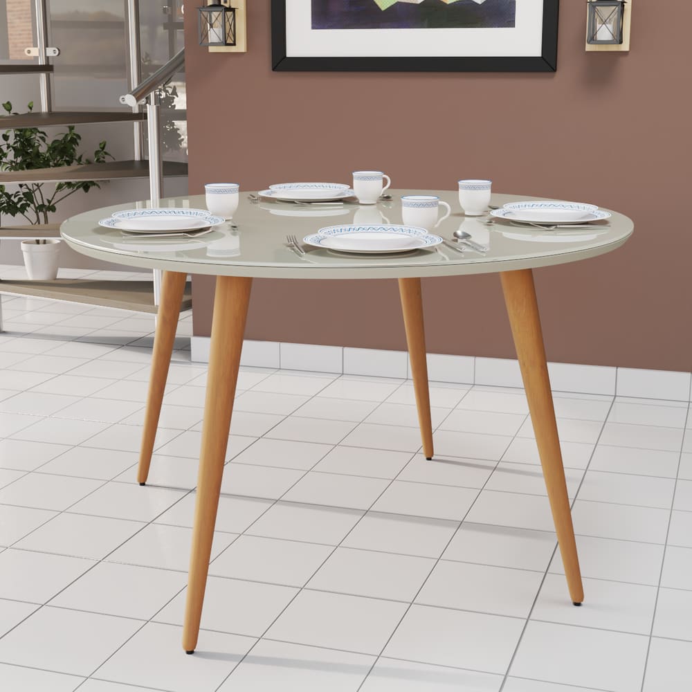 Mesa Redonda 90x90 De Jantar Com Pés Palito Ideal Para 4 Lugares