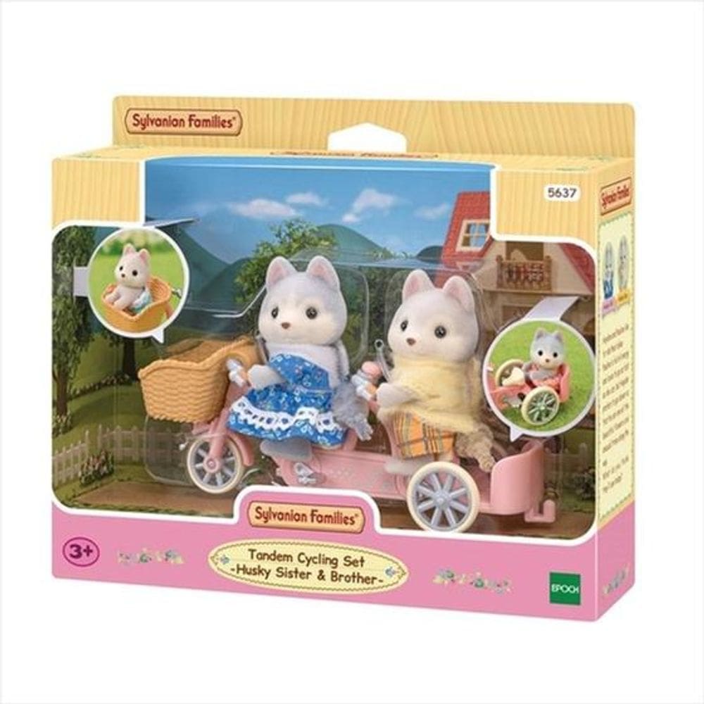 Sylvanian Families Conj Bicicleta Dupla Irmã/Irmão Huskys - Epoch 5637