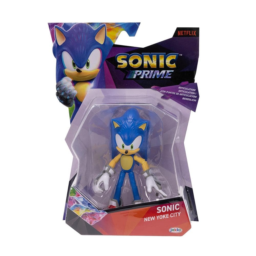 Boneco Articulado Sonic New Yoke City De 13Cm - SonicPrime