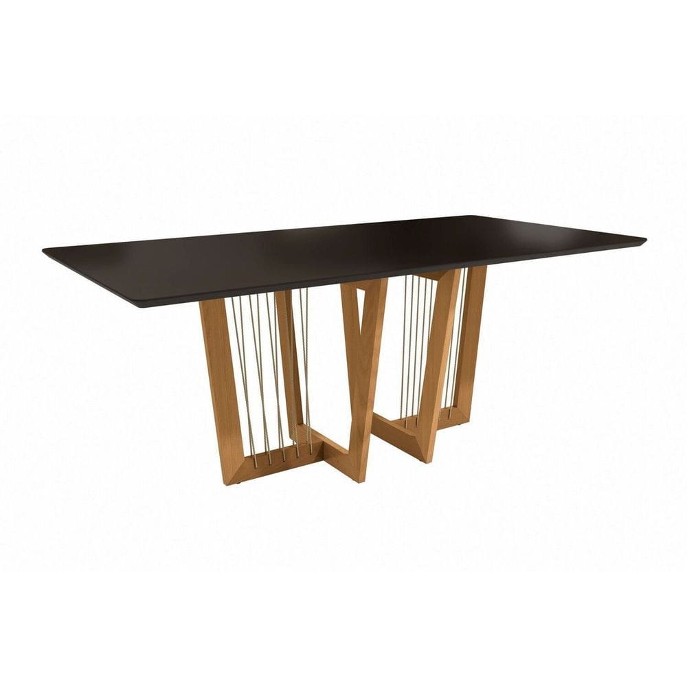 Mesa Clara para Sala de Jantar Premium Preto Fosco
