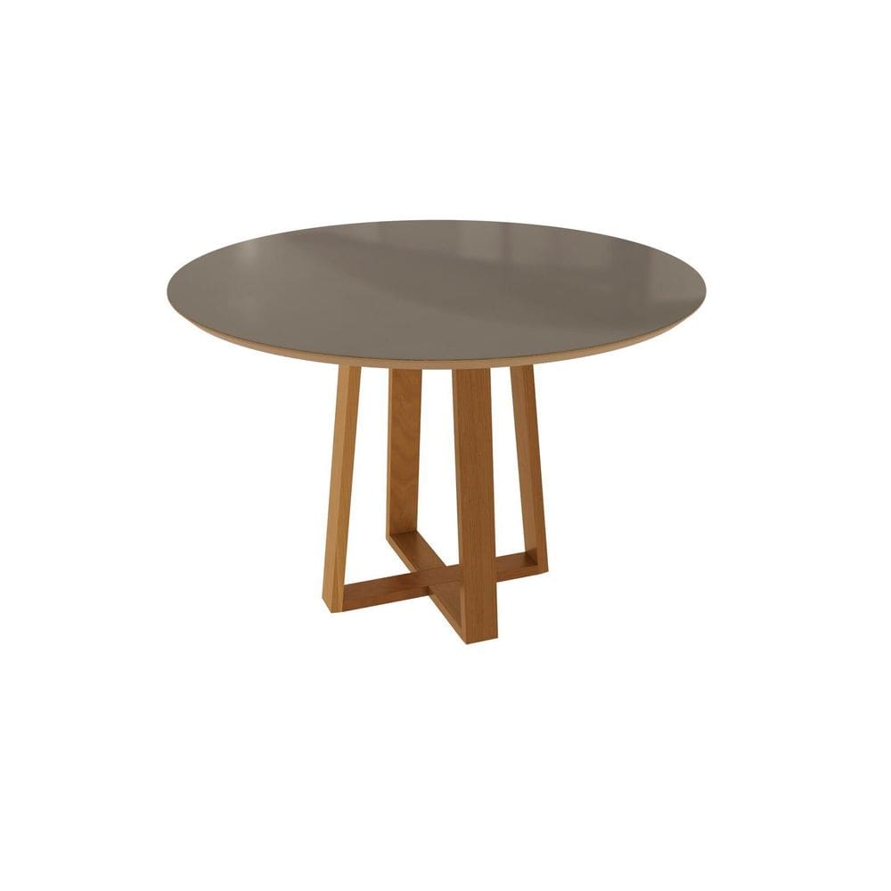 Mesa Mira para Sala de Jantar Premium Freijo/Bronze