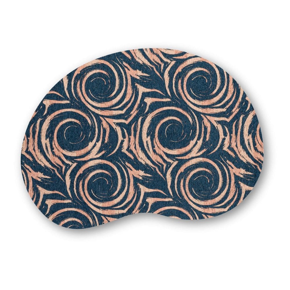 Tapete Quarto e Sala Antiderrapante Orgânico Bean 200x250cm Frisson Plus São João Azul / Salmão