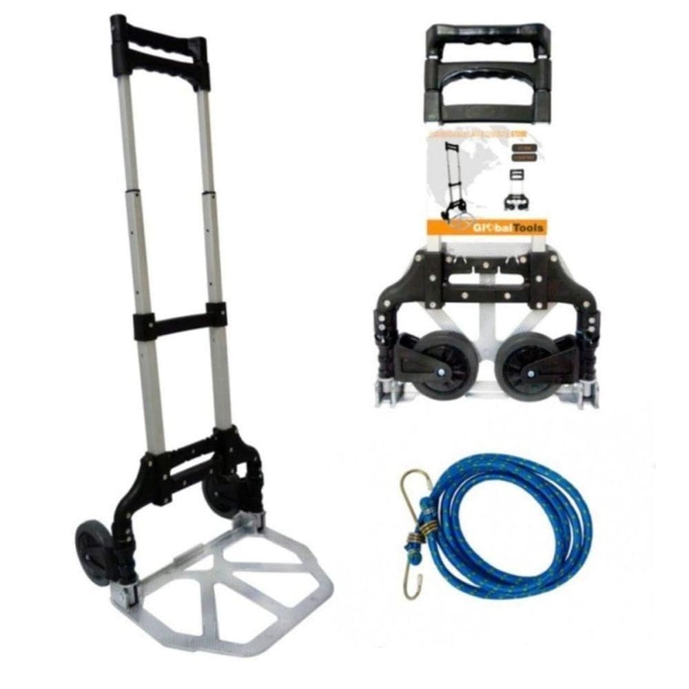 Carrinho De Mão Alumínio Dobrável Para Carga 80kg