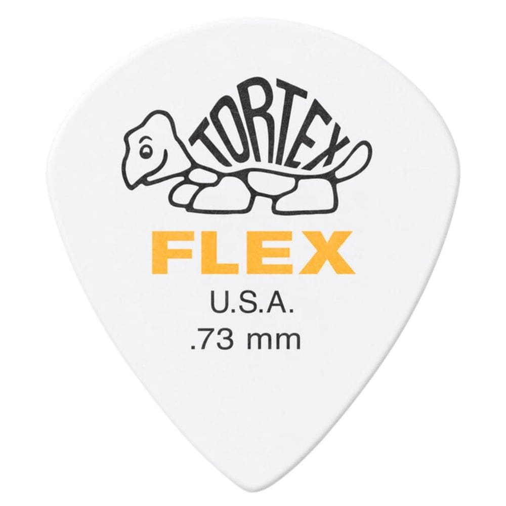 Palheta Dunlop Tortex Flex U.S.A Branca .73Mm Unidade