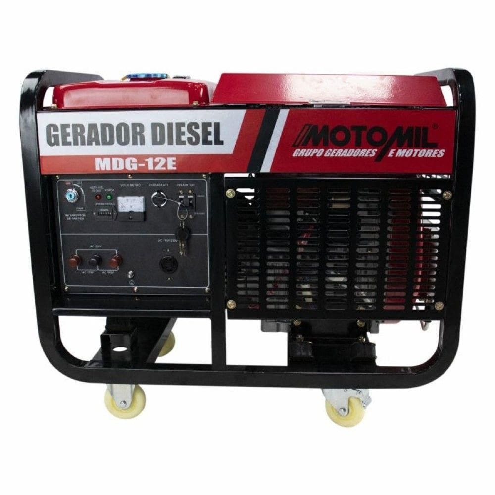 Gerador Diesel Monofásico 12 Kva 110- Mdg-12e Motomil 220V