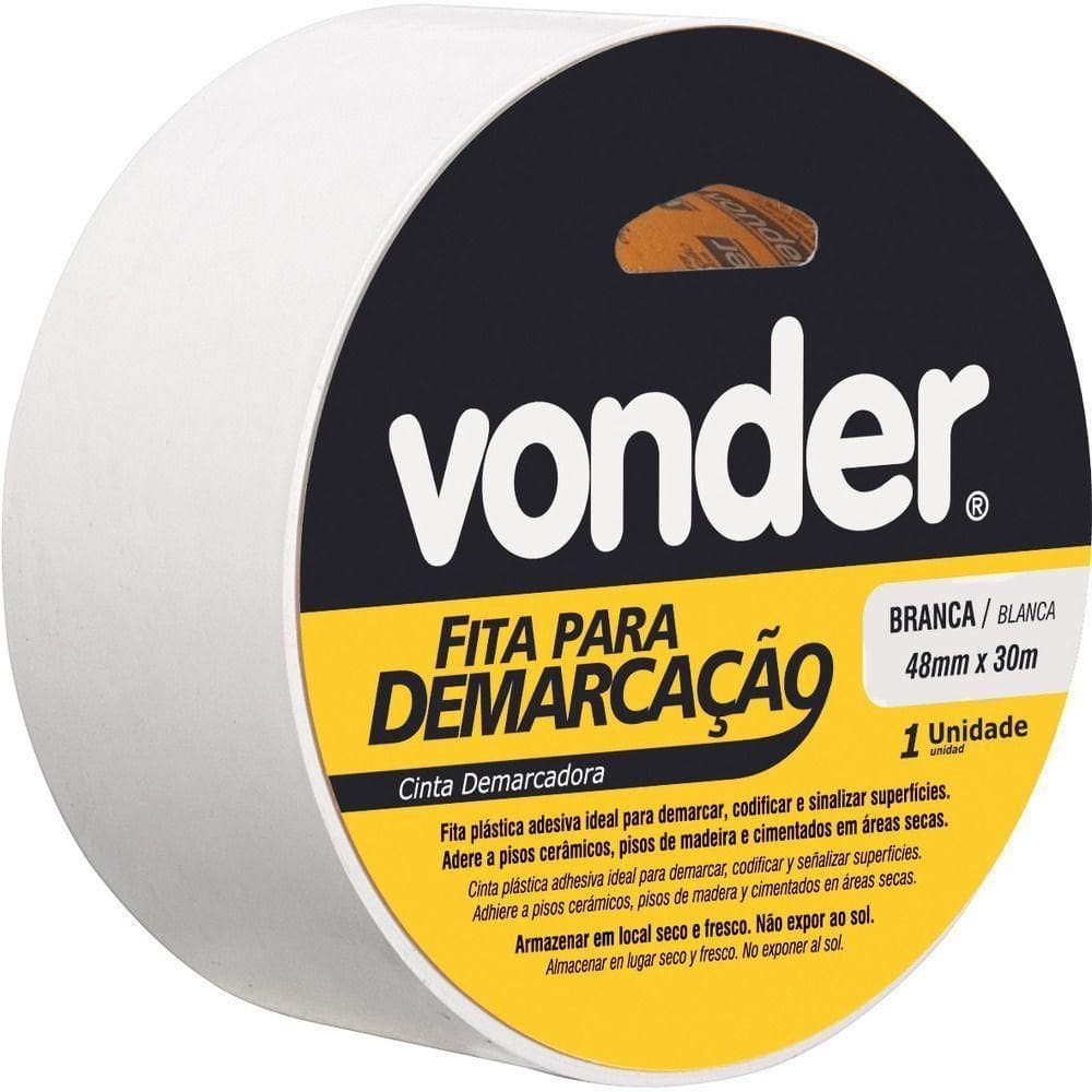 Fita Para Demarcação De Solo 48mmx30m Branca - Vonder
