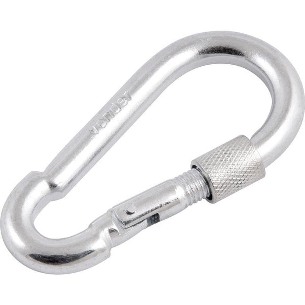 Mosquetão Com Trava Roscada 7x70mm Leve Galvanizado Vonder