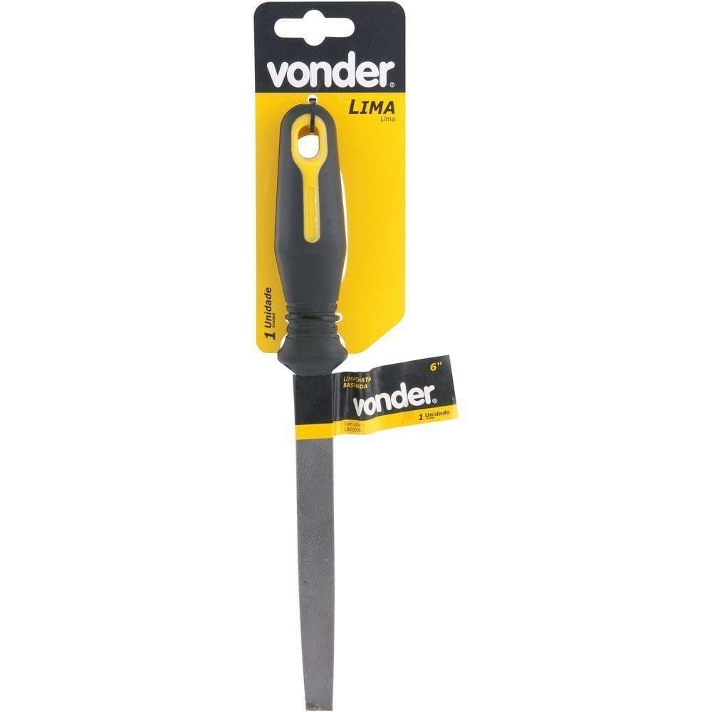 Lima Chata Bastarda 8” Com Cabo Plástico - Vonder