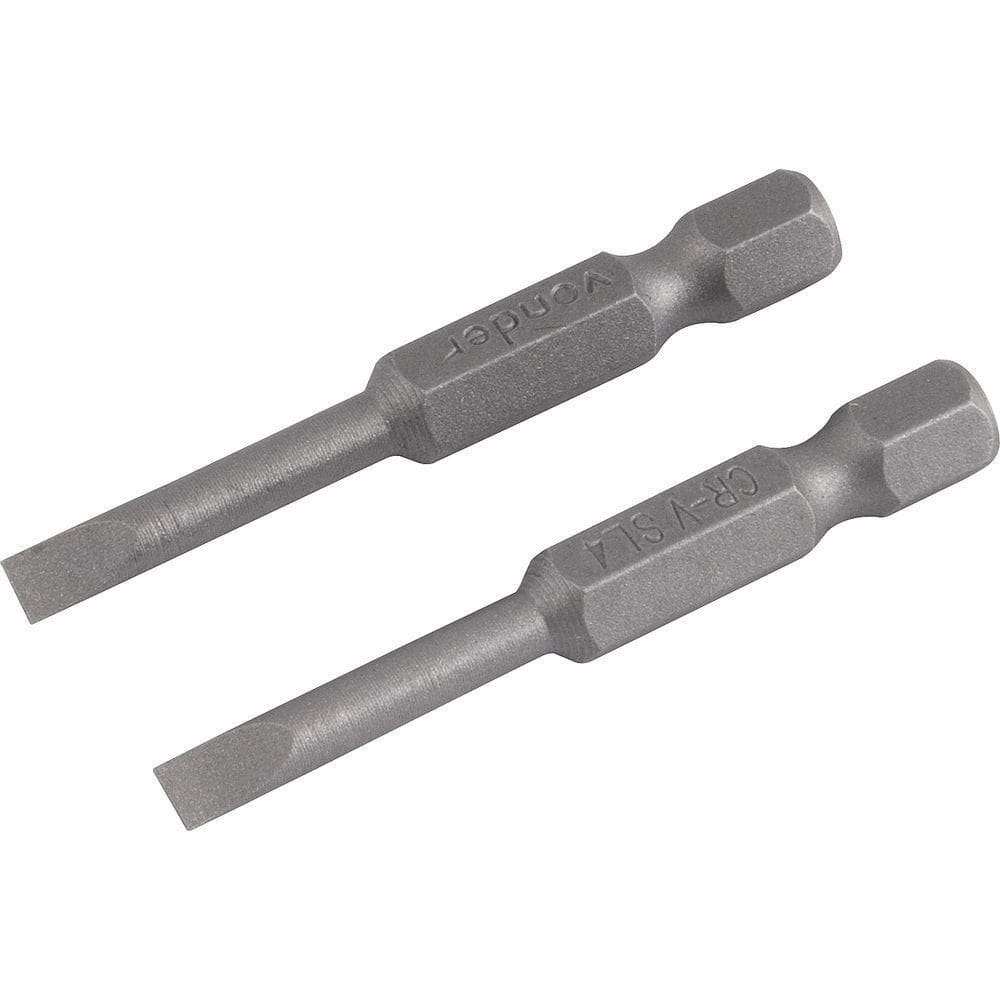 Jogo De Bits-ponteiras Fenda Encaixe Sextavado 1-4 4mmx50mm