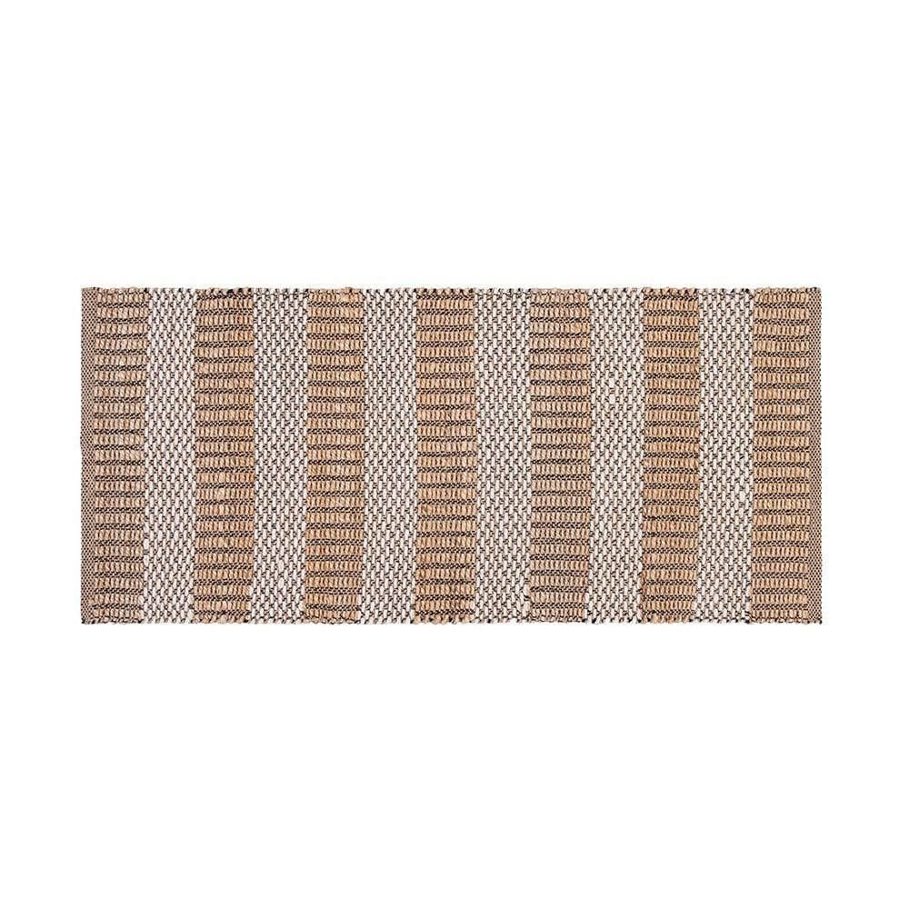 Tapete Copa E Cia Sense Nature Aisha Natural Com Listras - 50 X 120 Cm