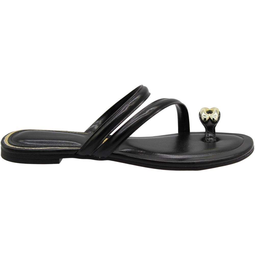 Tamanco Rasteiro Vizzano Tiras Ornamento Delicado Feminino