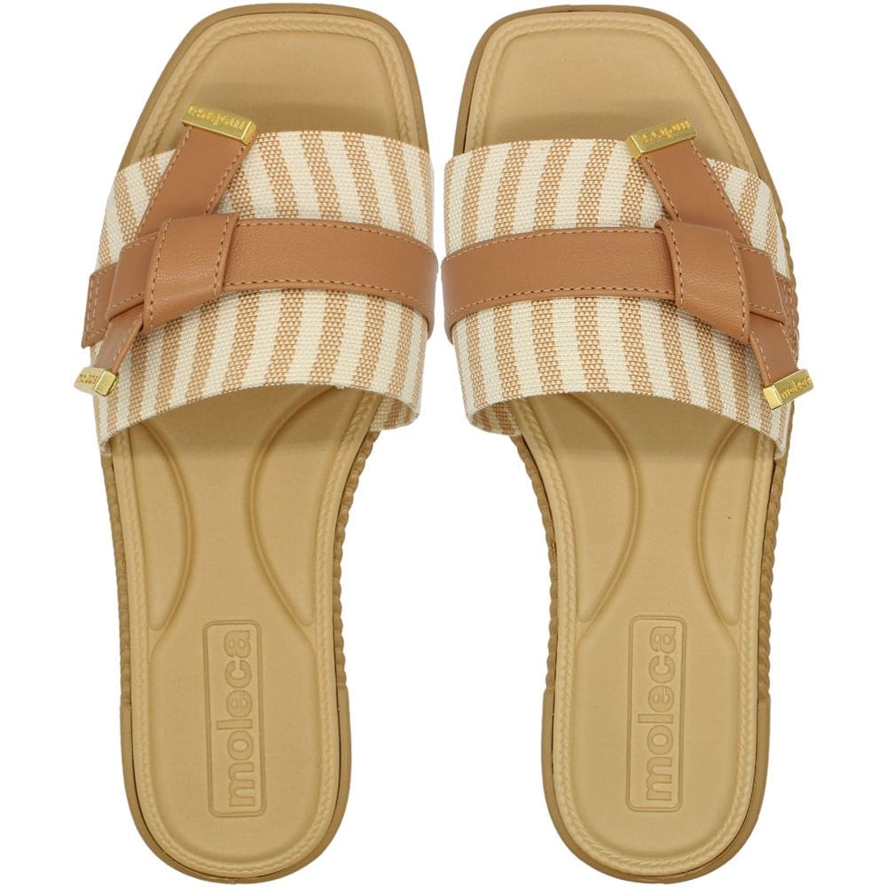 Chinelo Slide Moleca Palmilha Confortável Tira Decorada Feminino